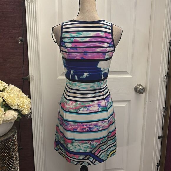 Amanda Uprichard Colorful zipper front  100% silk Sleeveless Dress, S - Picture 5 of 9